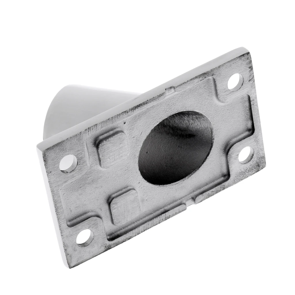 4 Pieces Heavy Duty 316 Stainless Steel Boat Deck Handrail Square Base Rail Fitting 1'' - 60 Degree 4 Pieces Heavy Duty 316 Stainless Steel Boat Deck Handrail Square Base Rail Fitting 1'' - 60 Degree