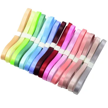 

16x 1 Yard Double Sided Satin Ribbons For DIY Hair Bow Decoration 9mm