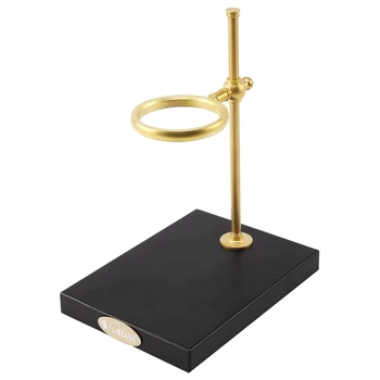 

L-BEANS Coffee Hand Press Rack Pure Copper Filter Cup Rack Hand Press Kettle Drip Filter Support Solid Wood Base Adjustable