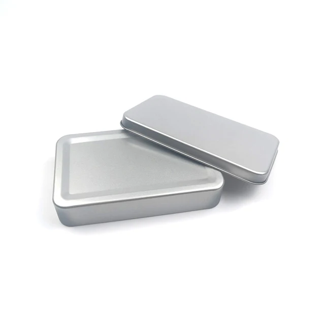 Új Négyzet Alakú Ón Tároló Dobozok Kis Fém Doboz Ezüst Ékszerkulcsok Esküvői Cukorkák Konzervdoboz - Image 4