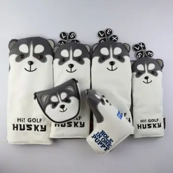 

New Golf Sport Headcover Golf Accessories Golf Head Covers Headcover Driver Fairway Wood Covers Set with Dog Pattern