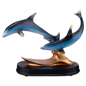 

1pcs Adornment High Quality Sturdy Durable Prime Resin Ornament Dolphin Adornment Resin Adornment for Room A50
