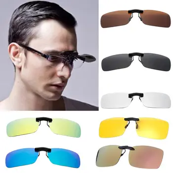 

Unisex Polarized clip op zonnebril Driving Night Vision Fishing Lens Anti-UVA Anti-UVB Cycling Riding Sunglasses Clip Near-Sight