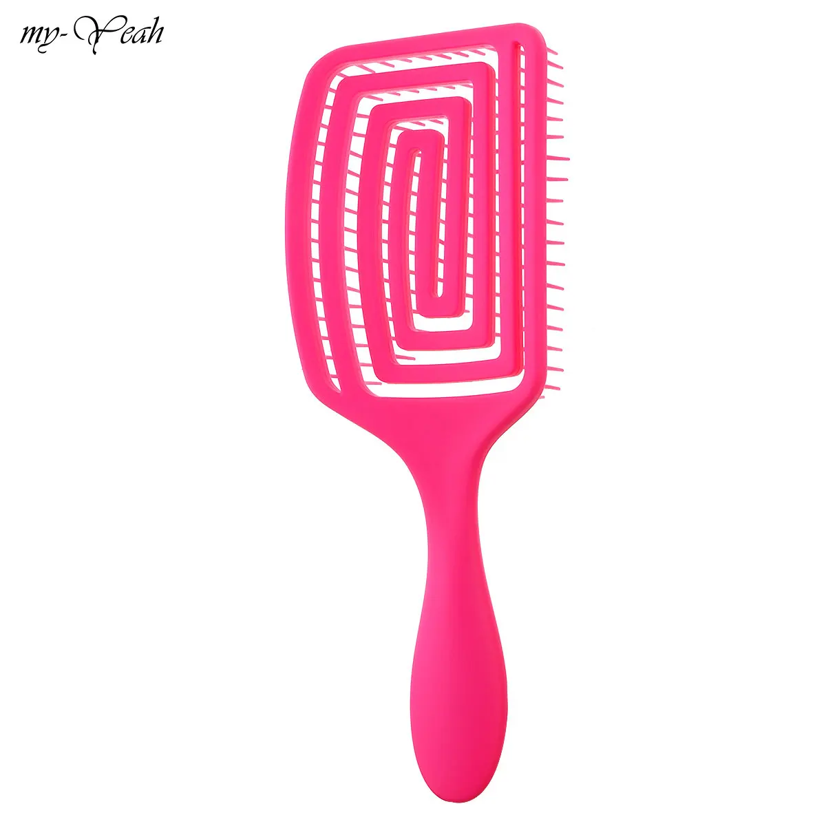 pink Эластичные расчески для волос, антистатические расслабляющие эластичные массажные щетки, профессиональный салон, Парикмахерская, инструмент для ухода за волосами - Цвет: pink