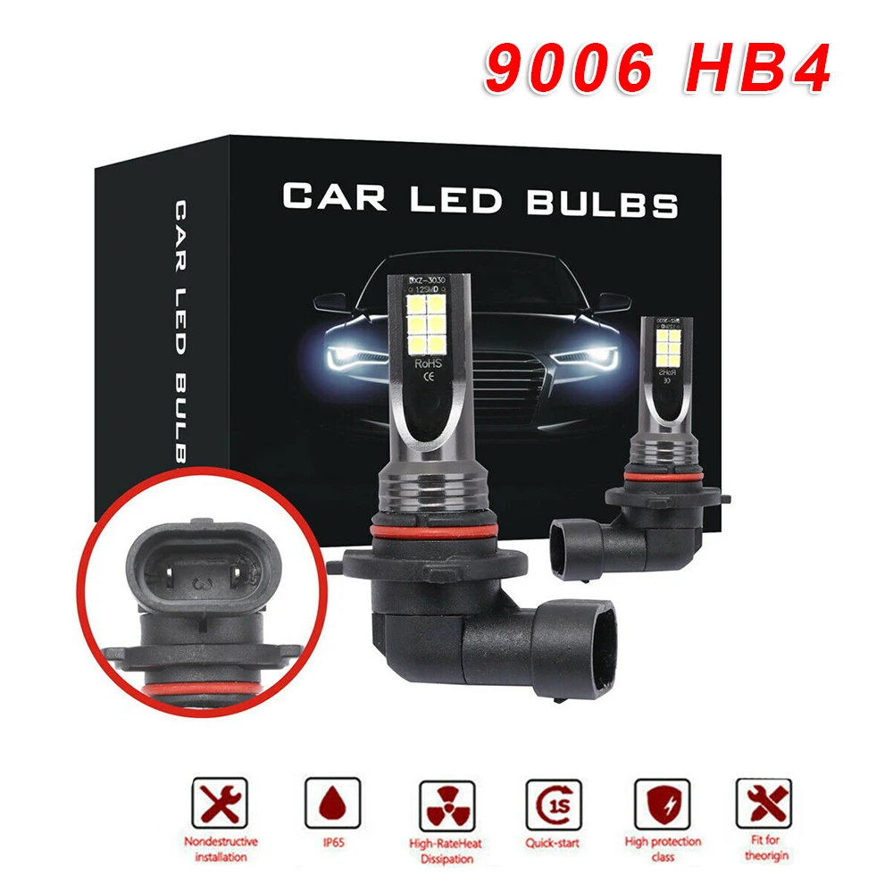 Автомобильный 9006 HB4 1200W светодиодный светильник на голову, противотуманный светильник, дальний/ближний свет, 6000K запчасти