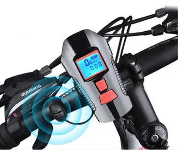 

Bicycle Stopwatch Waterproof Computer Speedometer MTB Road Bike With Bike Light USB Rechargable Bicycle Bell High Quality