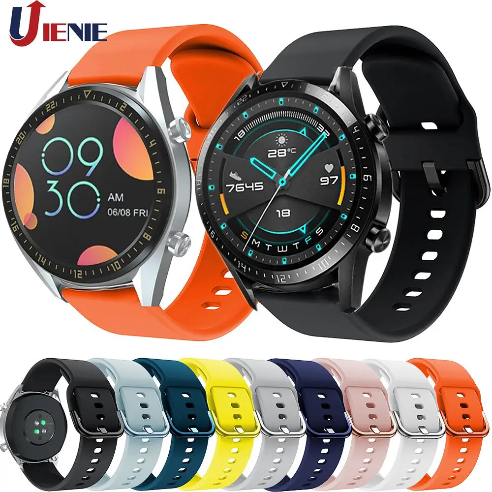 Силиконовый ремешок для часов huawei Watch GT2 GT 46 мм/GT Active/HONOR Magic Band браслет 22 мм