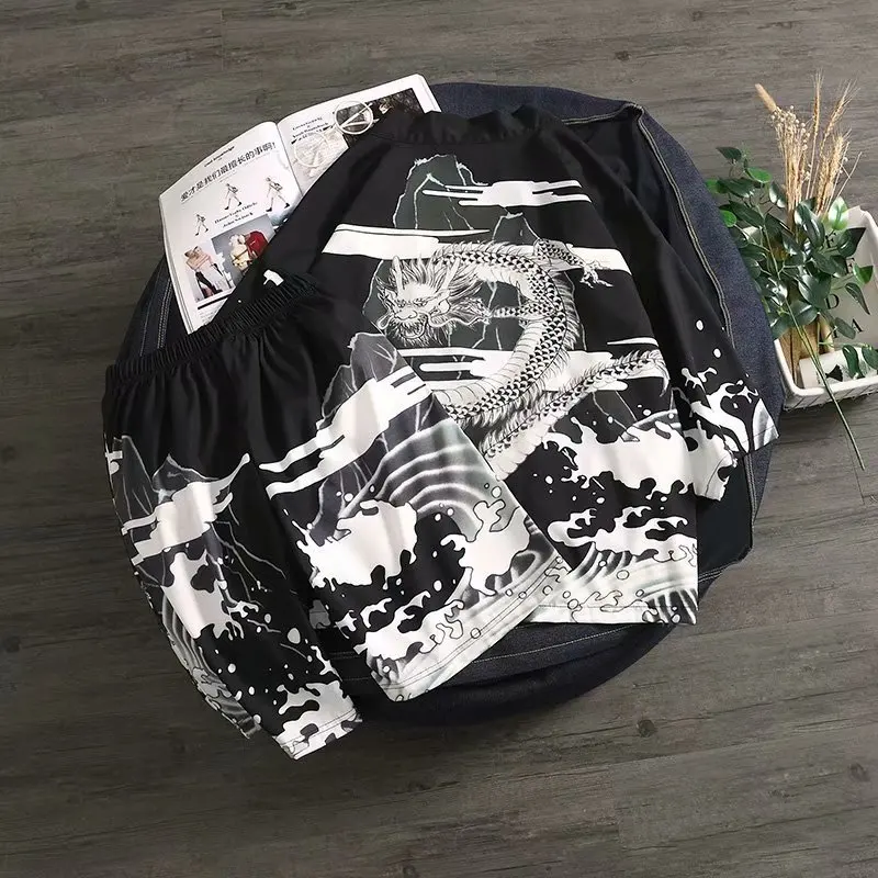 style 2 Новое японское модное Стильное кимоно для взрослых, традиционная одежда Haori, принт самурая, мужские и женские кимоно, шорты, пляжный костюм - Цвет: style 2