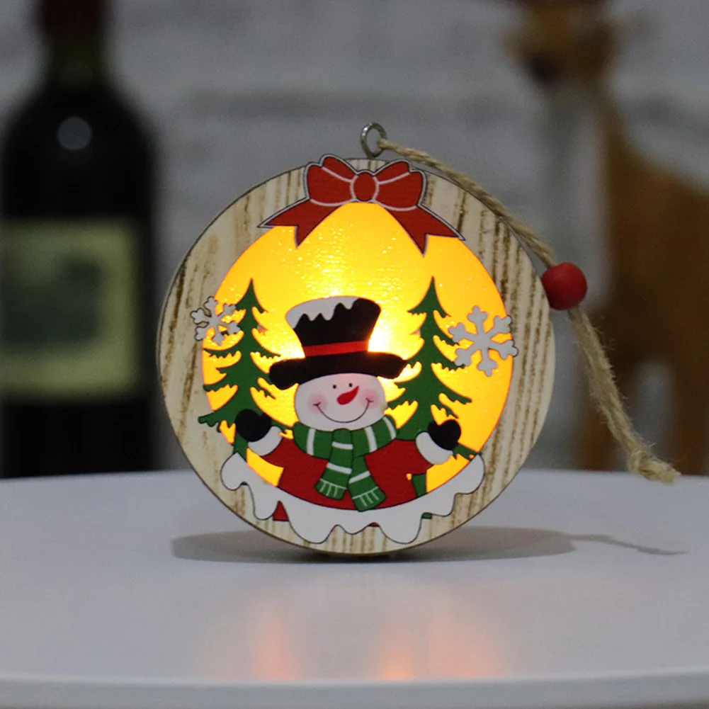 Звезда Круглый Рождественский Санта Снеговик Олень светодиодный светильник дерево подвесной кулон украшение Декор Рождество Декор для дома год Kerst Декор