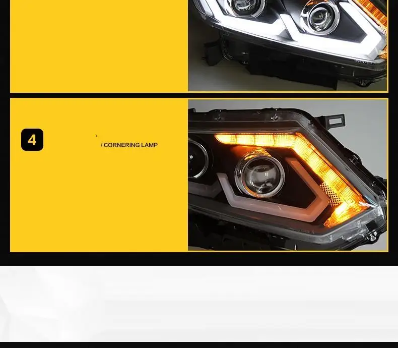 Para сборка Cob аксессуар авто Drl ходовые Assessoires светодиодные фонари автомобильные фары 14 15 16 для Nissan X-TRAIL