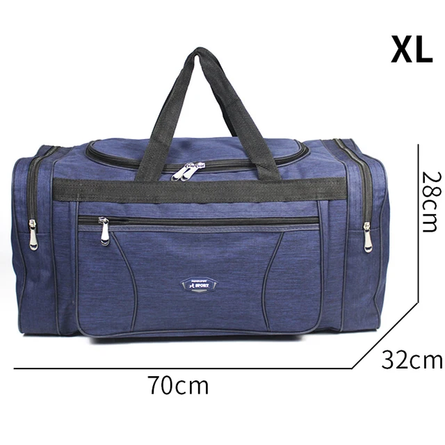 Oxford Waterproof Men Travel Bags Hand Luggage Big Travel Bag Business Large Capacity Weekend Duffle Travel Bag XL-blue