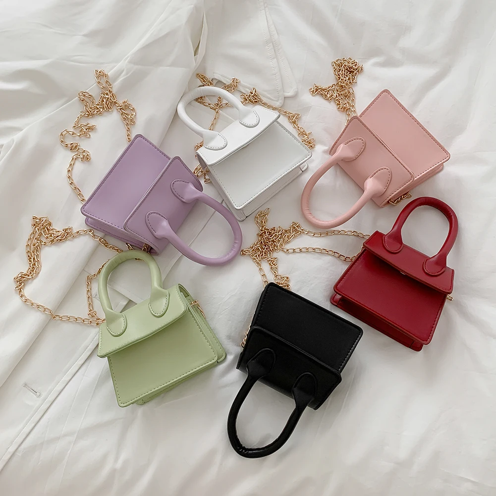 Mini Small Square bag 2020 Fashion New Quality PU Leather Women's Handbag Crocodile pattern Chain Shoulder Messenger Bags