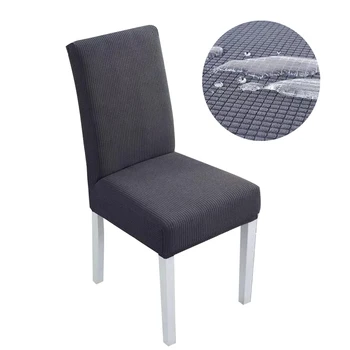 

Waterproof Solid Color Chair Cover Spandex Stretch Elastic Slipcovers Chair Covers for Kitchen Dining Room Wedding Banquet Hotel