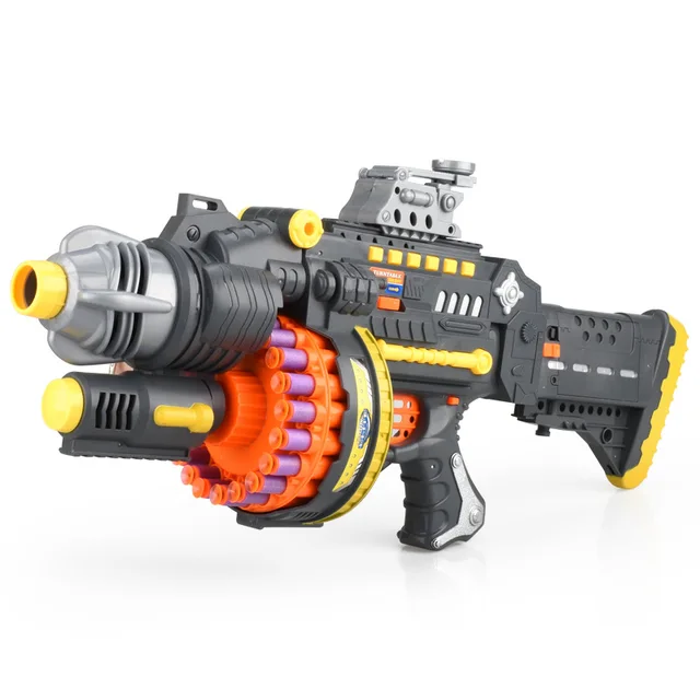 Soft EVA Children's Electric Burst Toy Gun 80 Rounds Soft Bullet Gun Outdoor Parent-Child Toy Soft Bullet Plastic Toy Pistol 4
