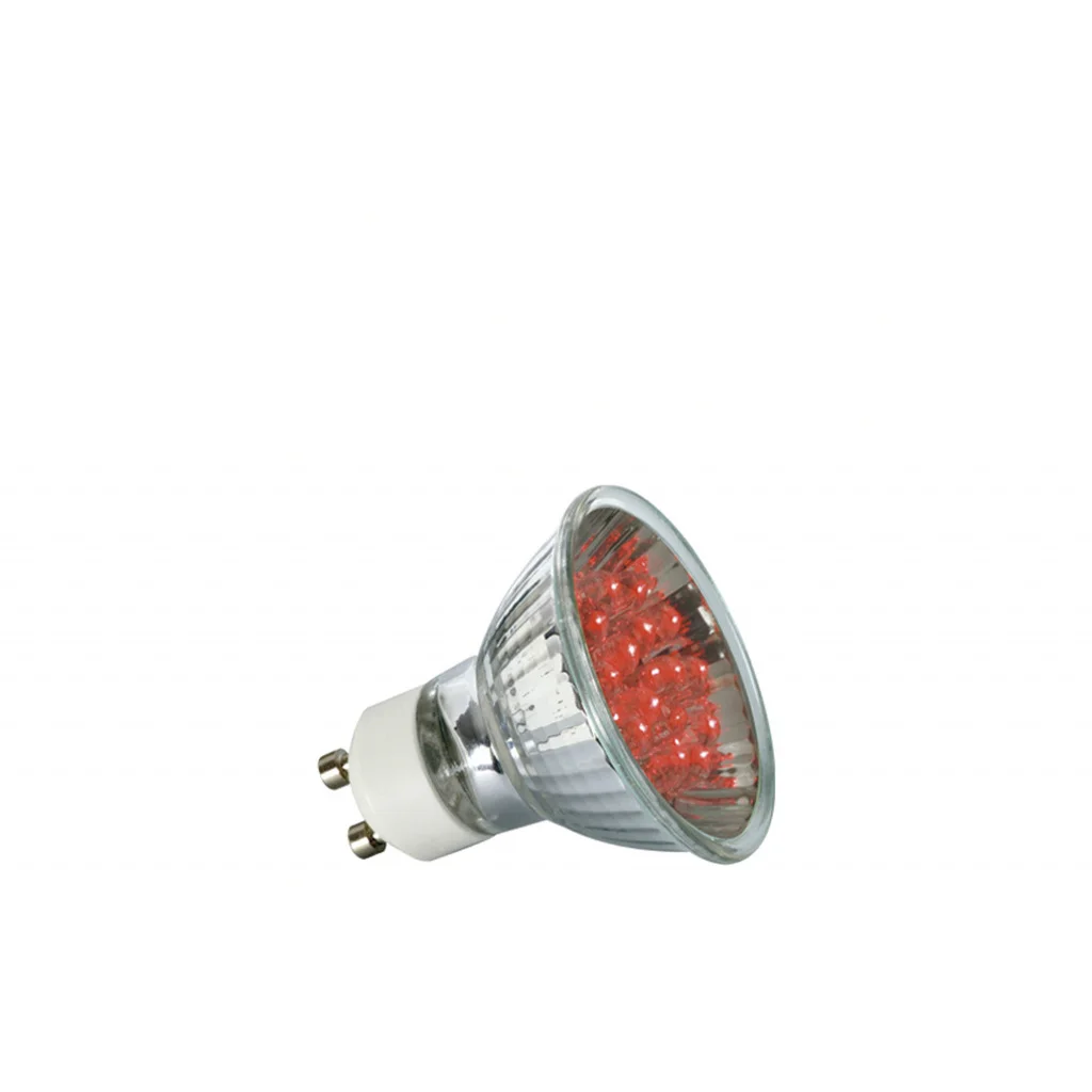 28007 Лампа рефлекторная светодиодная LED, красный 1W GU 10