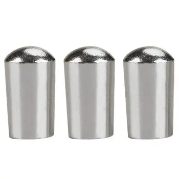 

3Pcs Guitar Switch Tip, 3 Way Toggle Switch Knob Tip Cap Copper For Lp Epi Electric Guitar,Silver