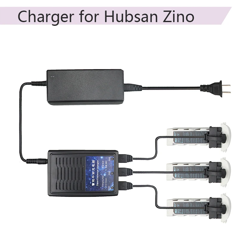 

2A 20W Quick Charge Balance Charger Adapter for Hubsan Zino/Zino Pro Battery 21.5cm Charging Line Cable RC Drone Accessories