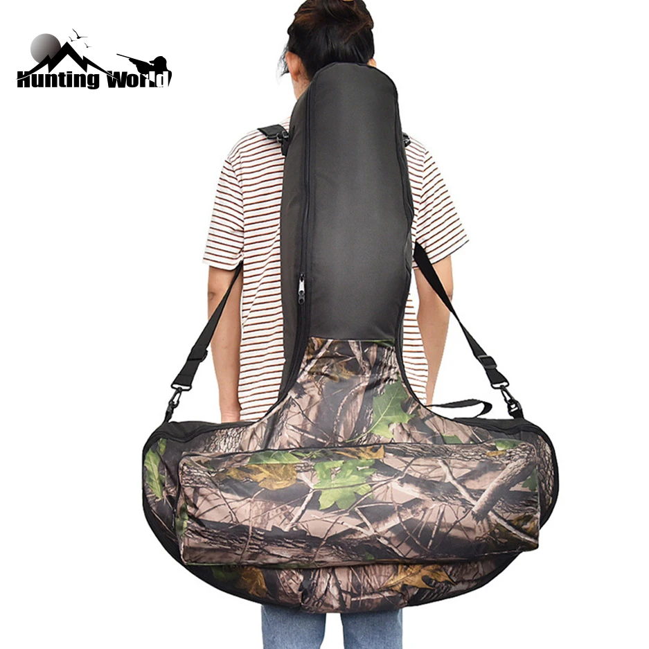 Archery Crossbow Case T Shape Storage Bag Canvas Backpack Protector Hunting Bag 