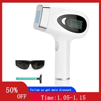 

IPL Permanent Laser Photon Hair Removal Intergrated Uv Filter LCD Screen 6 Levels 990000 Times Ice Painless 8 Week Body Hairless
