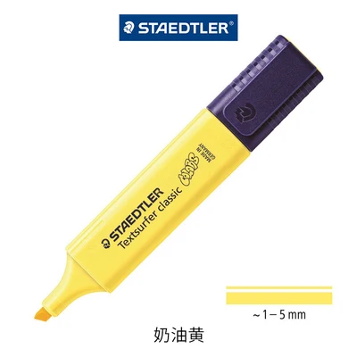 Cream yellow 2 шт STAEDTLER хайлайтер 364 C детский Макарон цвет студенческий офис основные цвета текст маркер для выделения - Цвет: Cream yellow