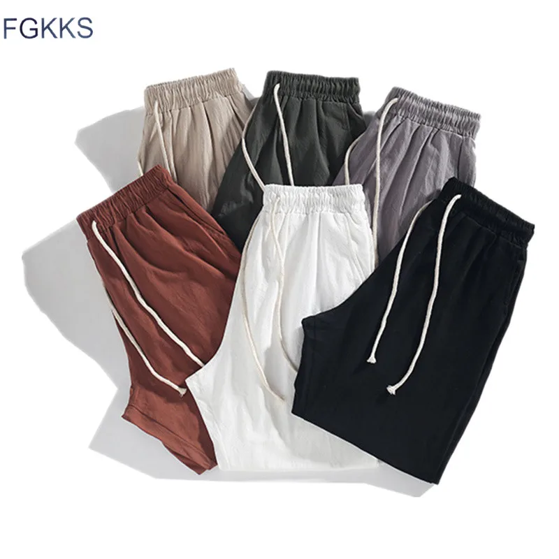 Price FGKKS New Men Solid Color Harem Pants Fashion Brand Male Harajuku Style Sweatpants Men s Cotton Comfortable Casual Pants