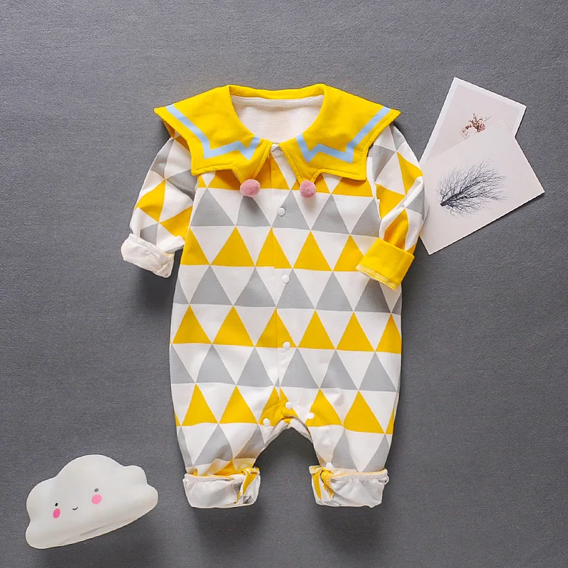 Infant Baby Boys Girls Rompers Baby Girl Clothes Long Sleeve Cute Climbing Clothes Cotton Jumpsuit Newborn Onesie Outfits Pajama