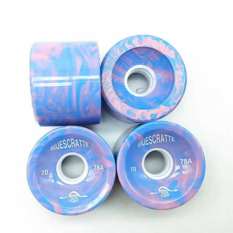 Skateboard Accessories Skateboard Wheel 4pcs 70mm 51mm 80 duro Longboard Wheel for 70mm Skateboard Tire 80A Durable Elastic PU