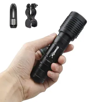 

1500 Lumens 5 Modes T6 LED 18650 Flashlight Torch Lamp Light Outdoor BLA+Battery Charger+Bicycle Clip