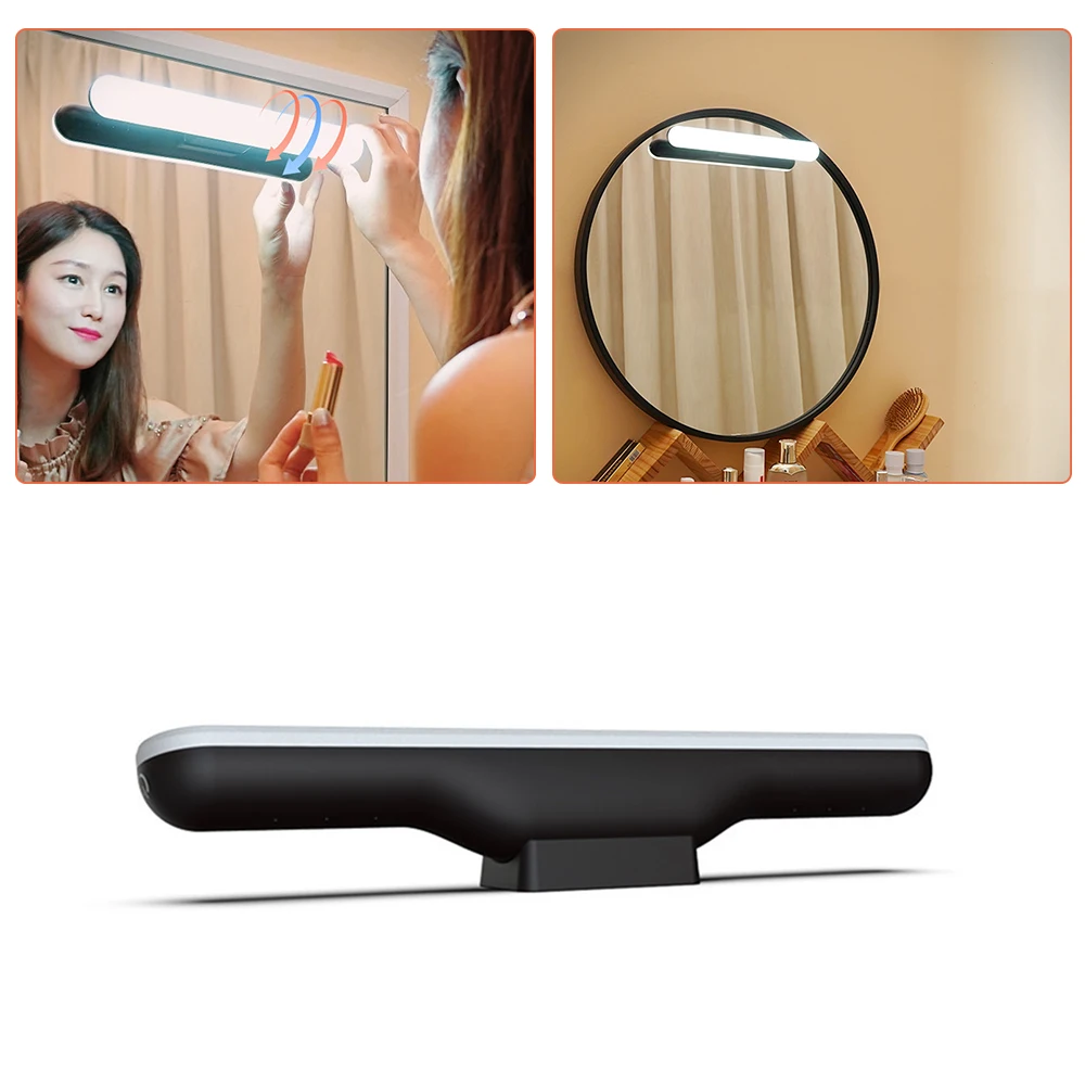 

LED Mirror Lights Wireless Vanity Light LED Wall Lamp Punching-Free Stepless Dimming Table Mirror Lamp For Dressing Reading