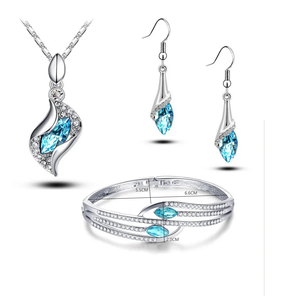 

Jewelry Set Decorations Angel Ariel Earrings Bracelet And Necklace Set 1083