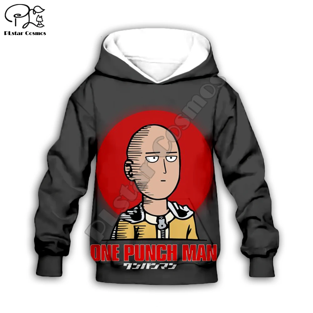 Детские толстовки с капюшоном толстовки с длинными рукавами и 3D принтом «One Punch Man» для маленьких мальчиков; Saitama Oppai детские штаны для девочек