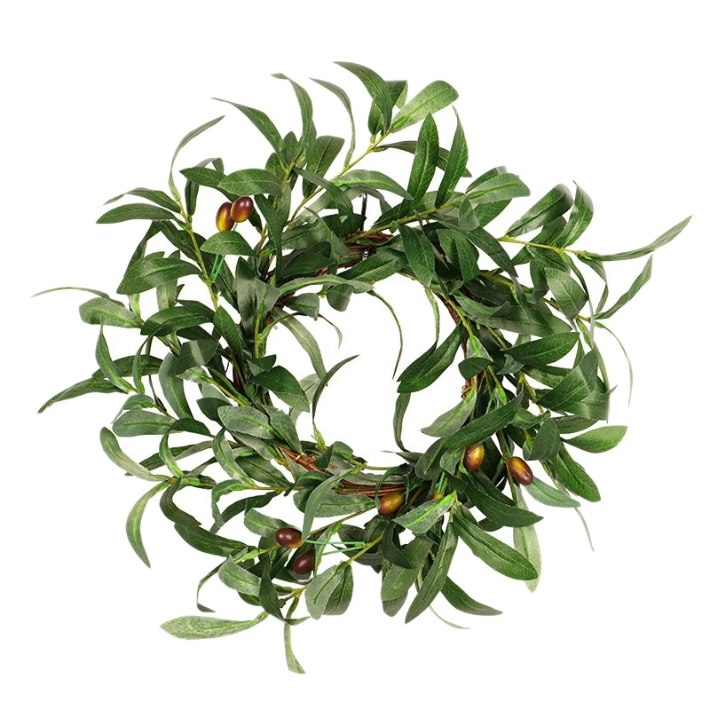 

Simulation Green Plant Olive Branch Wreath Door Hanging Wall Hanging Home Decor