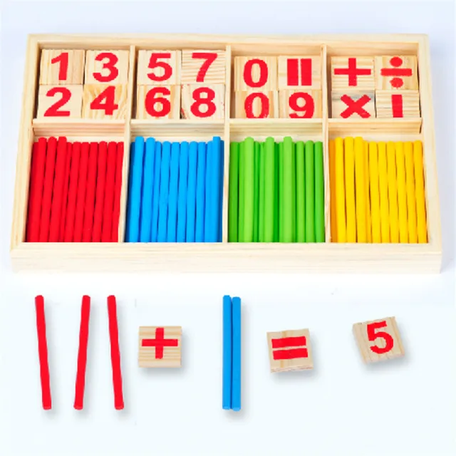 Children Learning math Wooden Educational Toys Digital Stick Montessori Teaching Aid Mathematics Enlightenment Knowledge 1