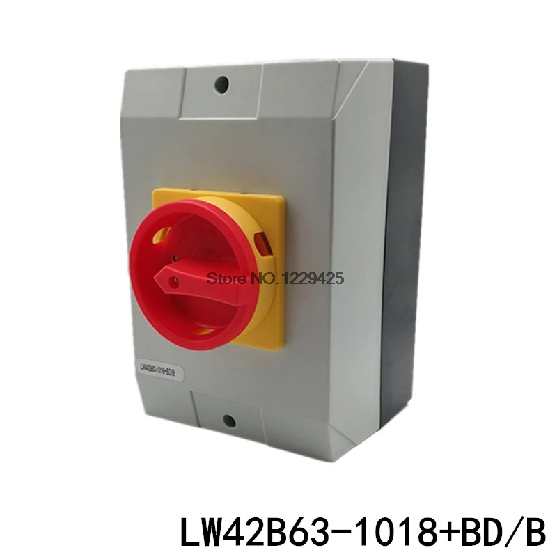

LW42B63-1018 CAM Load Isolation Power on-off Switch Box 4P The Dustproof Waterproof IP65 Universal Changeover Switch LW42B