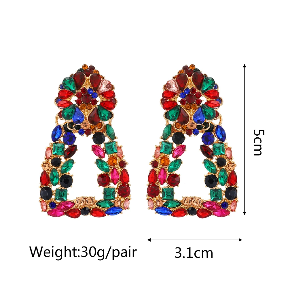Ztech Mix Crystal Geometric/Bowknot Earrings For Women Big Long Trendy Jewelry Brincos Korean Fashion Accessories pendientes