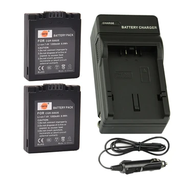 

DSTE 2PCS CGR-S002E Battery with US Plug Charger and Car Adapter for Panasonic LUMIX DMC-FZ5 DMC-FZ10 DMC-FZ20 DMC-FZ2 DMC-FZ4