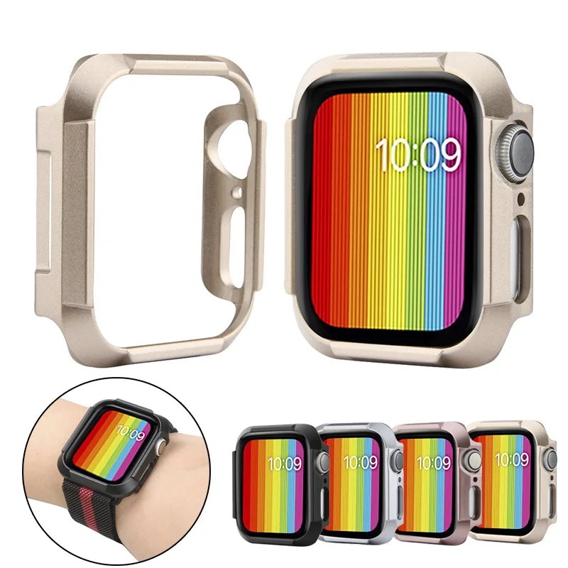 

Hard Shockproof case cover For apple watch 4 5 40MM 44MM armor Slim bumper For apple watch Frame For Iwatch 5 4