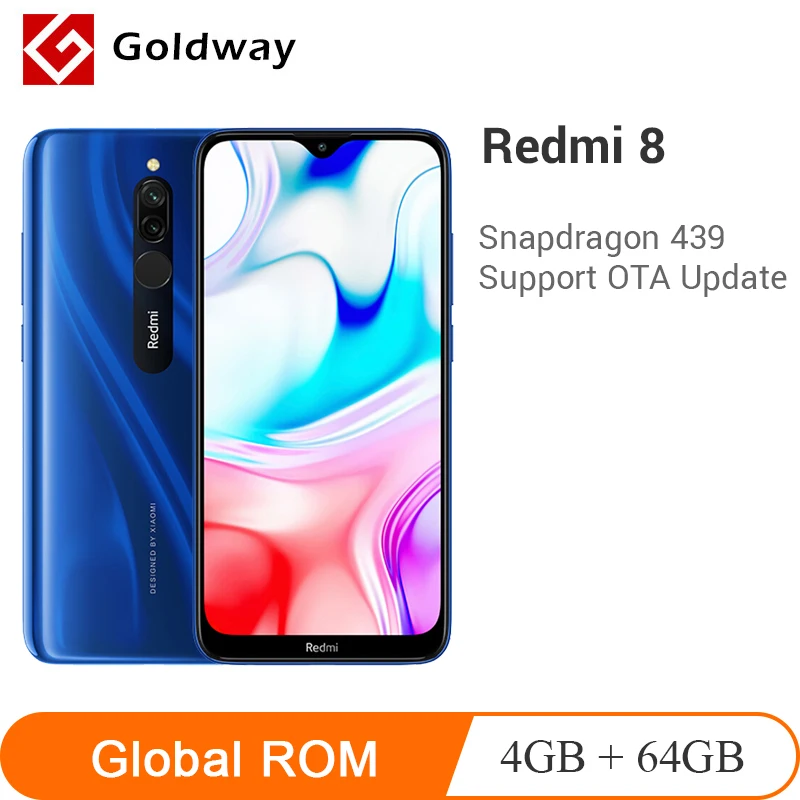 Новая глобальная прошивка Xiaomi Redmi 8 4 Гб RAM 64 ГБ ROM мобильный телефон Snapdragon 439 Octa Core