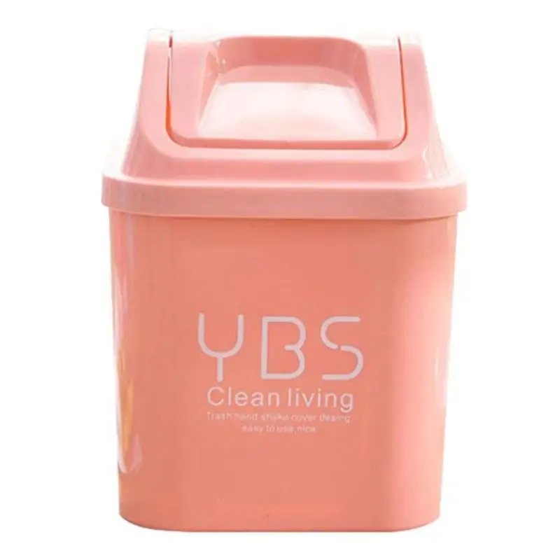Creative Mini Small Waste Bin Desktop Garbage Basket Home Table Plastic Office Supplies Trash Can Dustbin Sundries Barrel Box