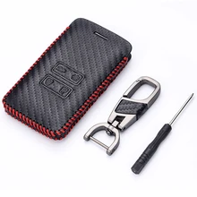 

Leather + Zinc Alloy Keychain Car Key Fob Case Cover Protector For Renault-Captur Clio Megane Koleos Kadjar Car Accessories