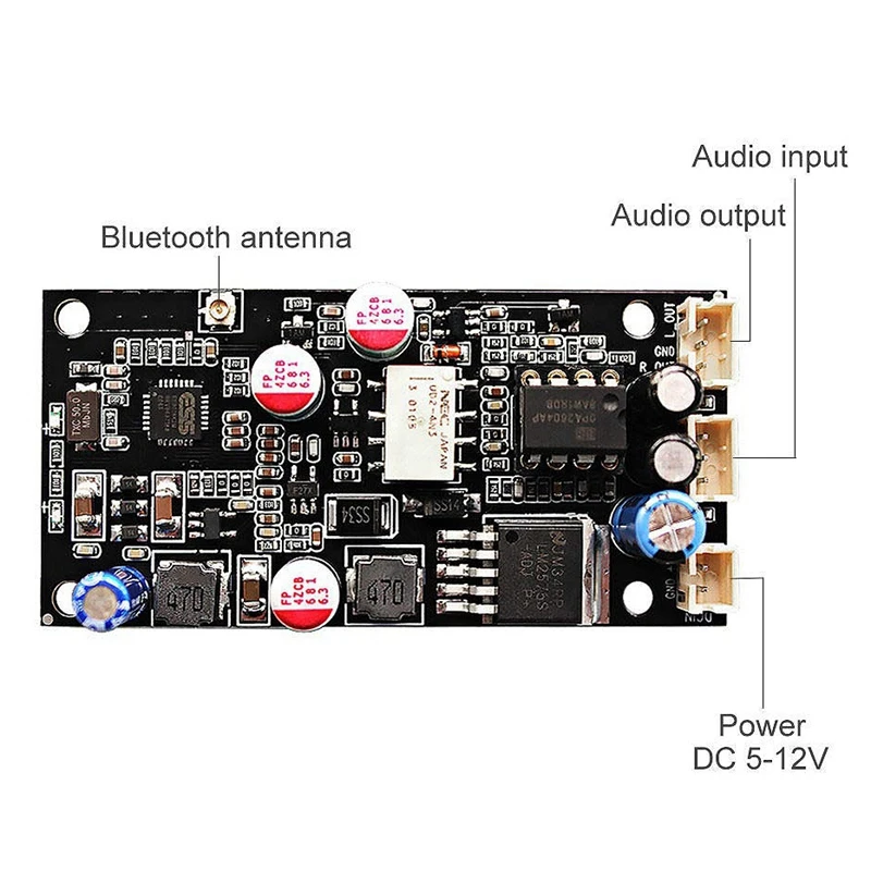 CSR8675 Bluetooth 5,0 беспроводной без потерь аудио стерео прием ES9018 APTX-HD ies цап поддержка 24 бит/96 кГц с антенной A7-001