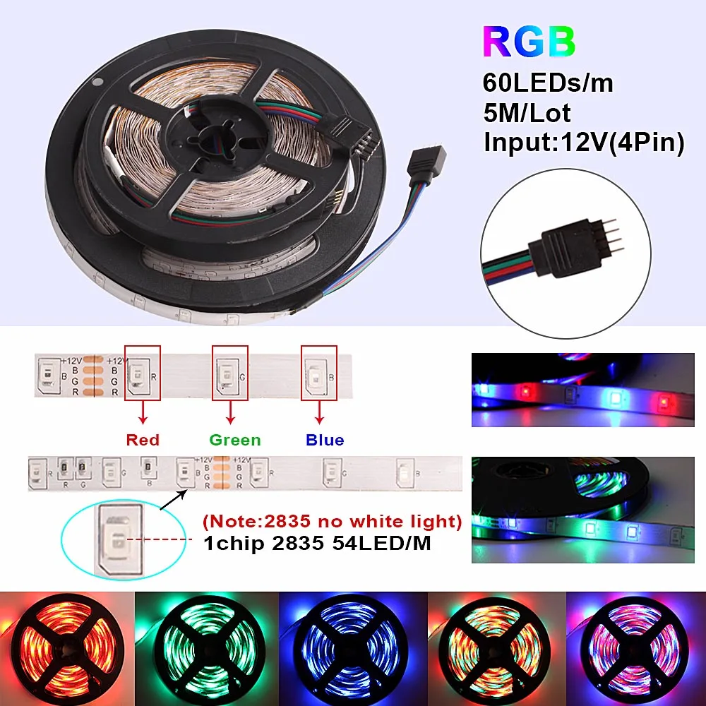 SMD2835 5 м RGB ленты Светодиодные ленты свет Водонепроницаемый гибкие диода неоновый Тира Светодиодные ленты 220 V контроллер Bluetooth 12 V 2A Мощность