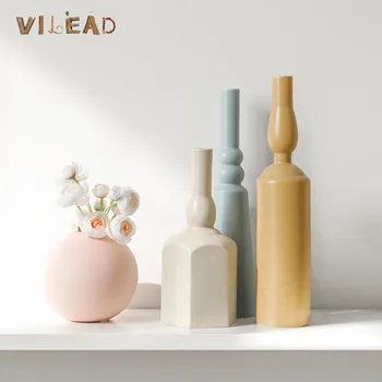 

VILEAD 6 Styles Ceramic Vase Ins Nordic Modern Morandi Flower Vase Living Room Flower Arrangement Vase Decoration Home Household
