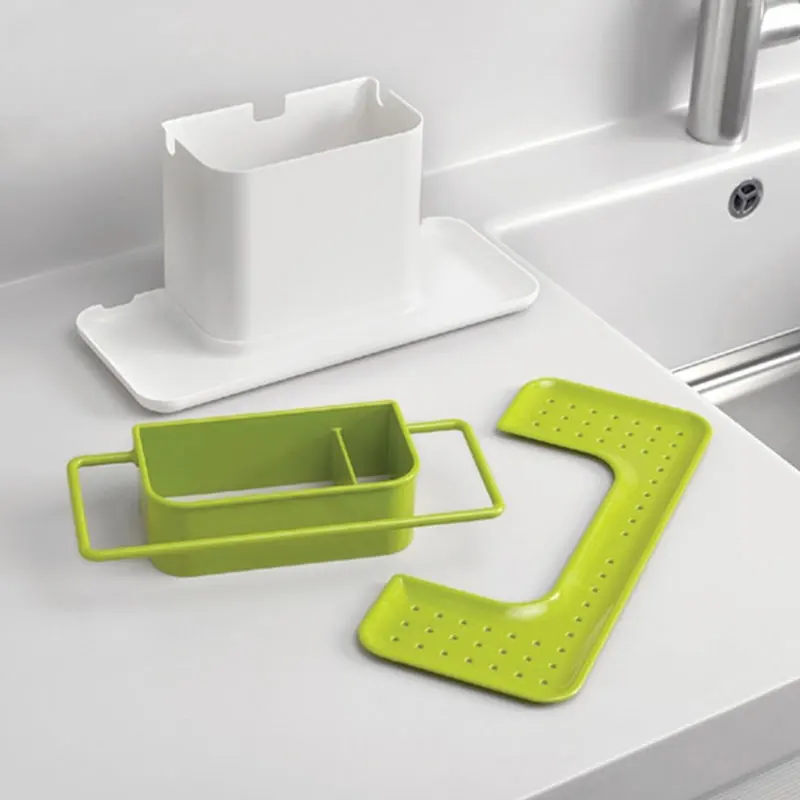 Ceny Nowy wygodny samozasysający zlew pomoc organizator szczotka ściereczka do czyszczenia i uchwyt na gąbkę kuchnia przechowywanie spinacze do prania 1PC