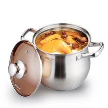 Пищевая суповая из нержавеющей стали горшок утолщенная композитная сталь антипригарная суповая кастрюля для индукционной плиты универсальная посуда