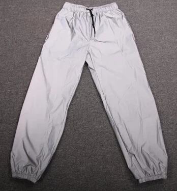 XXXL плюс размер Светоотражающие Брюки Мужские Jogger Flash Shiny Blink Длинные Мешковатые брюки спортивные брюки уличная одежда Pantalon Hombre - Цвет: 1