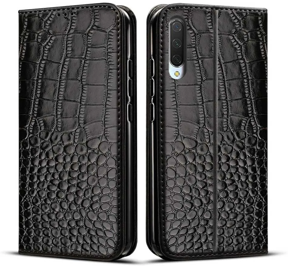 leather case for xiaomi case For Xiaomi MI A3 Case cover flip Crocodile texture leather coque For Xiomi MI A3 phone case Bags shockproof best phone cases for xiaomi Cases For Xiaomi