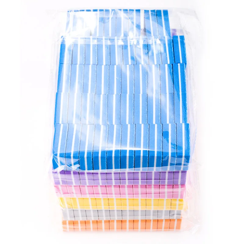 

100Pcs Sponge Nail Tips Buffer polish 150/150 Sanding Block Buffing Files DIY 2Side Strong Mancure Tool TF28 Nail Buffer Polish@
