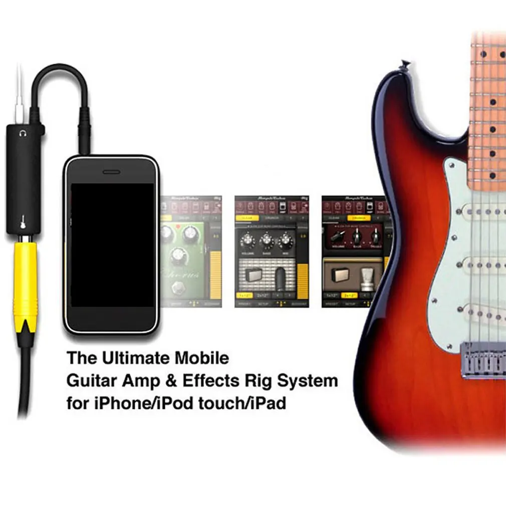Для Irig мобильных эффектов Гитарные эффекты для перемещения гитарных эффектов Замена гитар с новым телефоном гитарные интерфейсные преобразователи