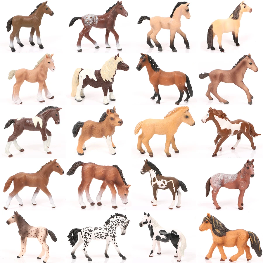 

Realistic Horse Model Animals Action Figures,Mustang Animals PVC Model Educational Horses Set Toys Figurine Collection For Kids